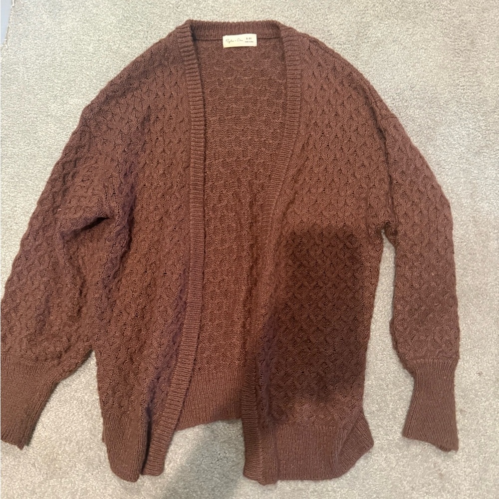 Rylee and Cru brown cardigan Size 8 years #kidsfashion #knitwear